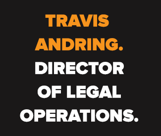 Travis Andring. Director of Legal Operations.